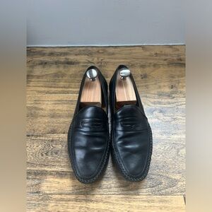 Johnston and Murphy Black Leather Penny Loafers Men's Size 10.5 M Style 59 10155